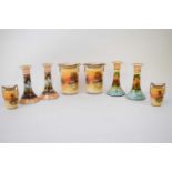 Quantity of Noritake wares, all with landscape designs comprising pair of vases with landscape