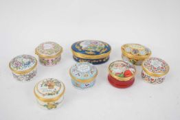 Small collection of Halcyon Days enamel boxes (8)