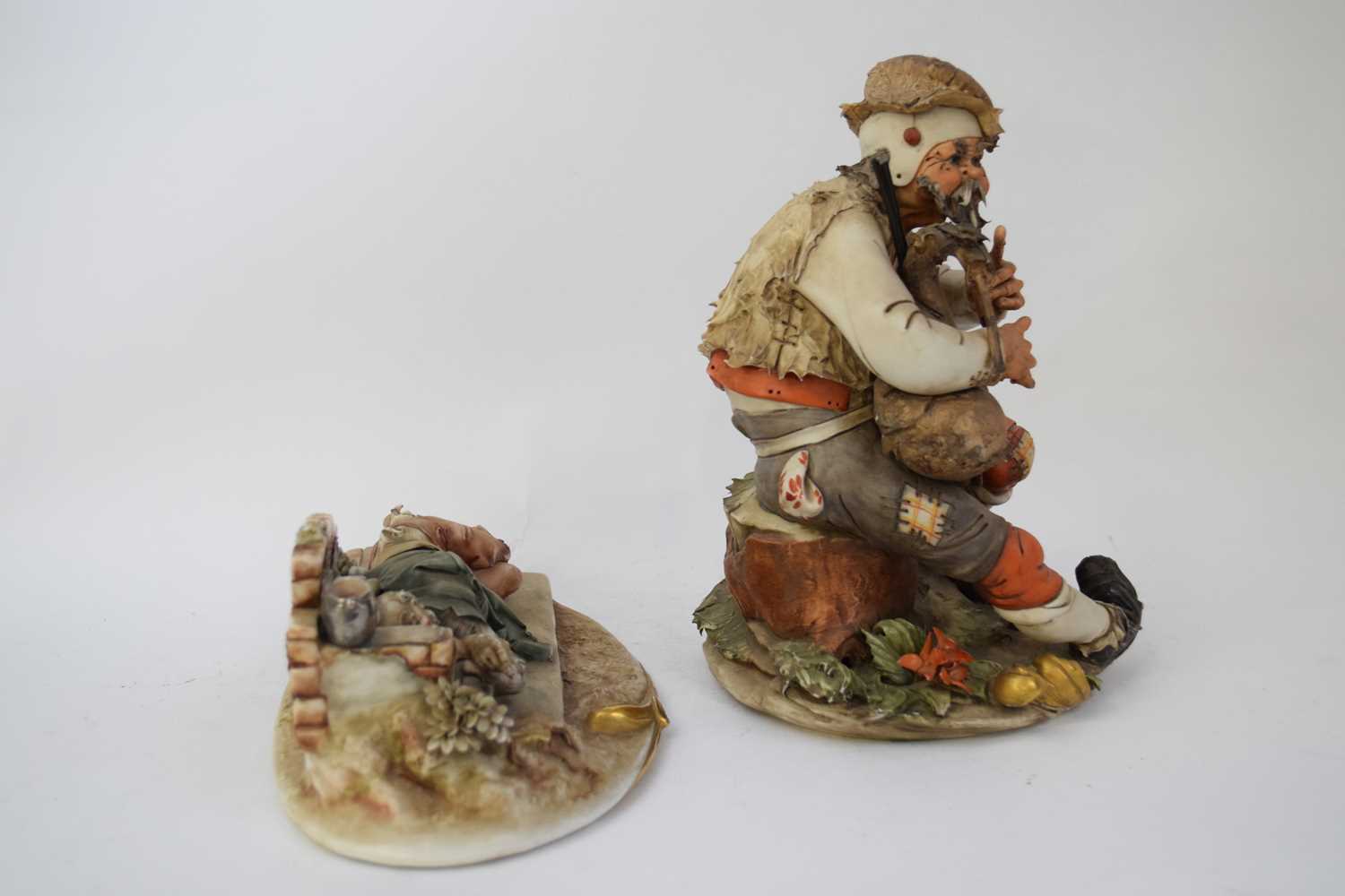 Two Italian porcelain figures of elderly gentlemen (2)