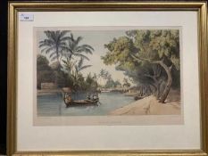 Blanchard, after Goupil (c 1840), Hand coloured Lithograpgh, "Canal de Samarang".