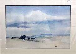 Richard Alexander Rennie (South African, Contemporary): 'Mountain Clouds'. Watercolour, signed,