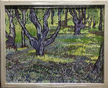 Robert Tremain (British, Contemporary) 'Blue Bells in Holt'. Oil on canvas, signed.24 x 30insQty: 1