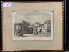 Two hand-coloured Lithographs, views of French buildings including the Palais de Justice, mid