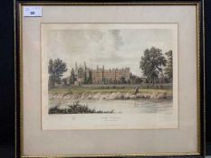 Three hand-coloured aquatint views of Eton College, by Black after William Westall