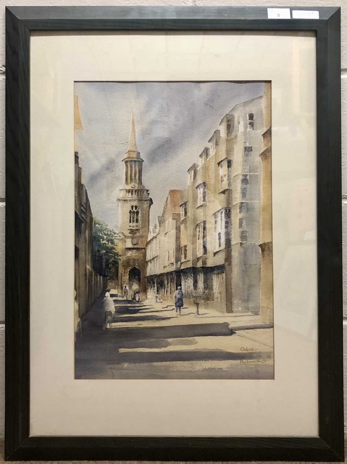 Barbara White (British, Contemporary): All Saints Church, Oxford, watercolour, signed, framed and