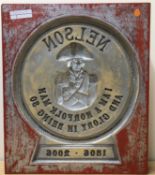 An unusual wooden foundry mould of Horatio Nelson marking the 200th anniversary of his death.14 x