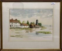 Bill Cheeseman (British 20th Century), A view of the Royal Oak, Havant, Hampshire, Watercolour,