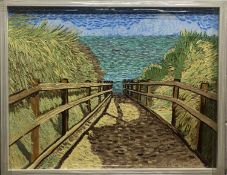 Robert Tremain (British, Contemporary), 'Sea Palling Path'. Oil on canvas, signed.27.5 x 35.5insQty: