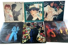 Eight DAVIE BOWIE LPs and singles (G to VG+)