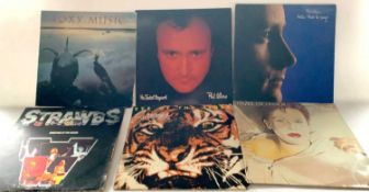 A large collection of approximately 100 albums, mainly 70s and 80s, including Roxy Music, Phil