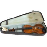 A violin, maker unknown in a hard case