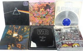 A large mixed lot of approx 50 albums to include the Beatles ‘White Album’ and ‘Help!’, 4 War