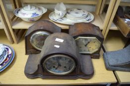 THREE MANTEL CLOCKS