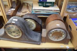 FOUR MANTEL CLOCKS