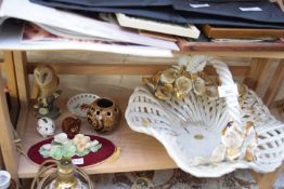 LARGE CERAMIC BASKET TOGETHER WITH OTHER CERAMICS