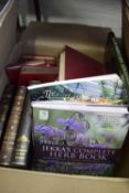 BOX CONTAINING MIXED GARDENING BOOKS INCLUDING DICTIONARY OF GARDENING ETC