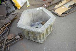 HEXAGONAL CONCRETE FLOWERPOT