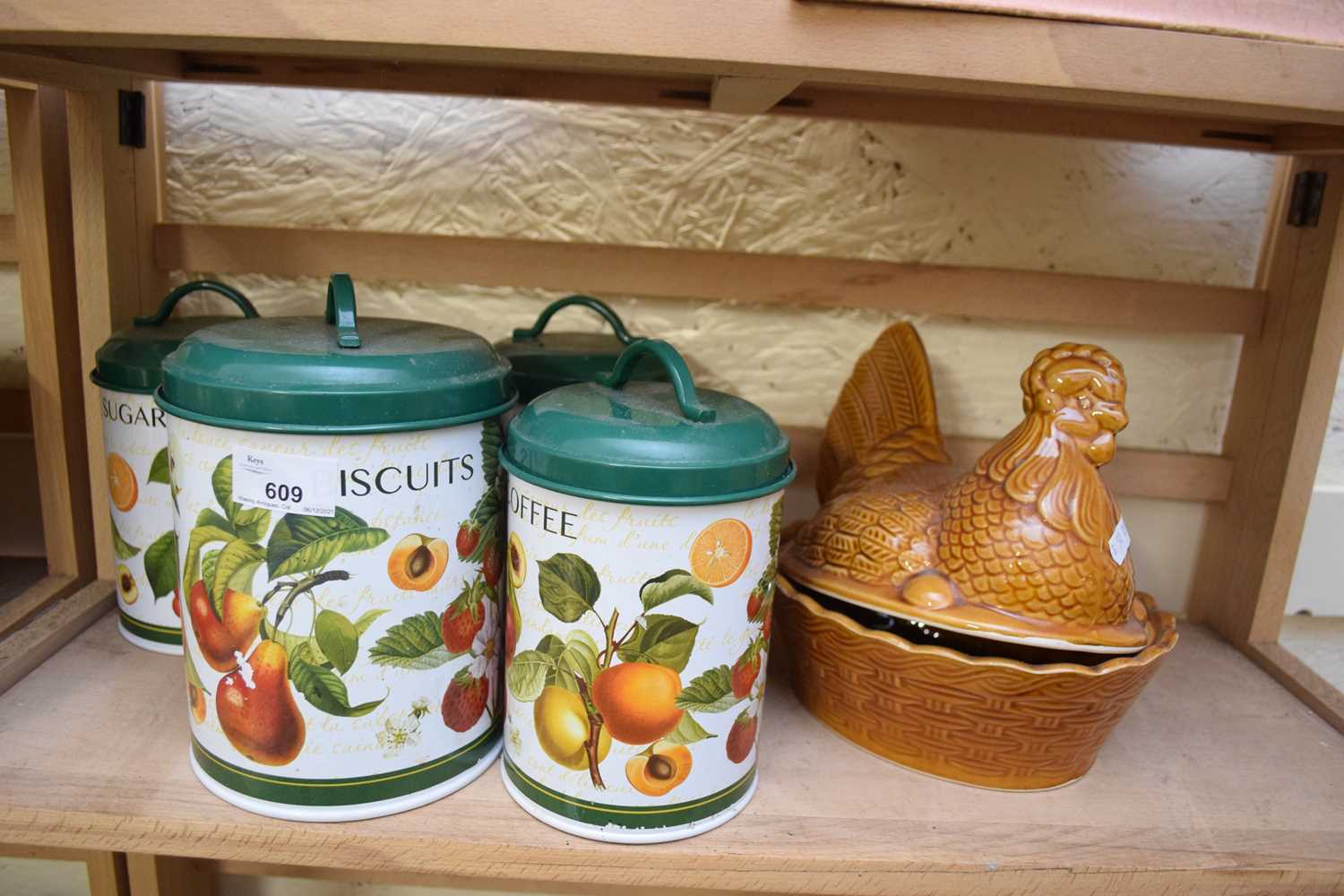 EGG CROCK AND KITCHEN CANISTERS