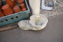 CONCRETE FLOWER POT FORMED AS A SHOE