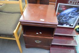 MAHOGANY EFFECT BEDSIDE CABINET