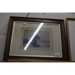 SMALL FRAMED FRENCH ENGRAVING