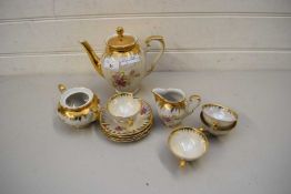 BAVARIAN GILT AND LUSTRE FINISH TEA SET