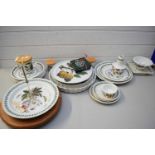 MIXED LOT OF PORTMEIRION BOTANIC GARDEN WARES TO INCLUDE LARGE FLAN DISHES, DINNER PLATES, SERVING