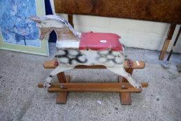 PAINTED WOODEN ROCKING HORSE