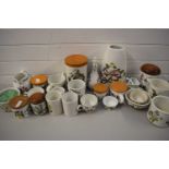 MIXED LOT OF PORTMEIRION AND OTHER CERAMICS TO INCLUDE VARIOUS BOTANIC GARDEN PATTERNED STORAGE