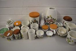 MIXED LOT OF PORTMEIRION AND OTHER CERAMICS TO INCLUDE VARIOUS BOTANIC GARDEN PATTERNED STORAGE