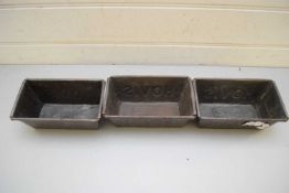 THREE VINTAGE HOVIS BREAD TINS