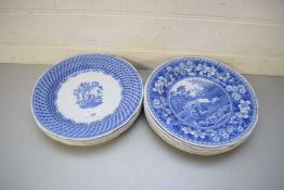 COLLECTION OF SPODE BLUE ROOM PLATES, VARIOUS DESIGNS
