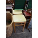 TWO RETRO KITCHEN STOOLS