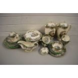 QUANTITY OF COPELAND SPODE 'SPODES BYRON' TABLE WARES TO INCLUDE COVERED VEGETABLE DISH, HOT WATER