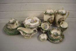 QUANTITY OF COPELAND SPODE 'SPODES BYRON' TABLE WARES TO INCLUDE COVERED VEGETABLE DISH, HOT WATER