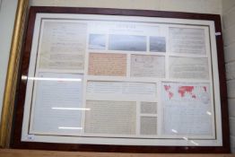 WWII INTEREST - DUNKIRK, OPERATION DYNAMO, A MONTAGE OF REPRODUCTION LETTERS AND PHOTOGRAPHS BEARING