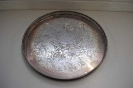 CIRCULAR SILVER PLATED TRAY