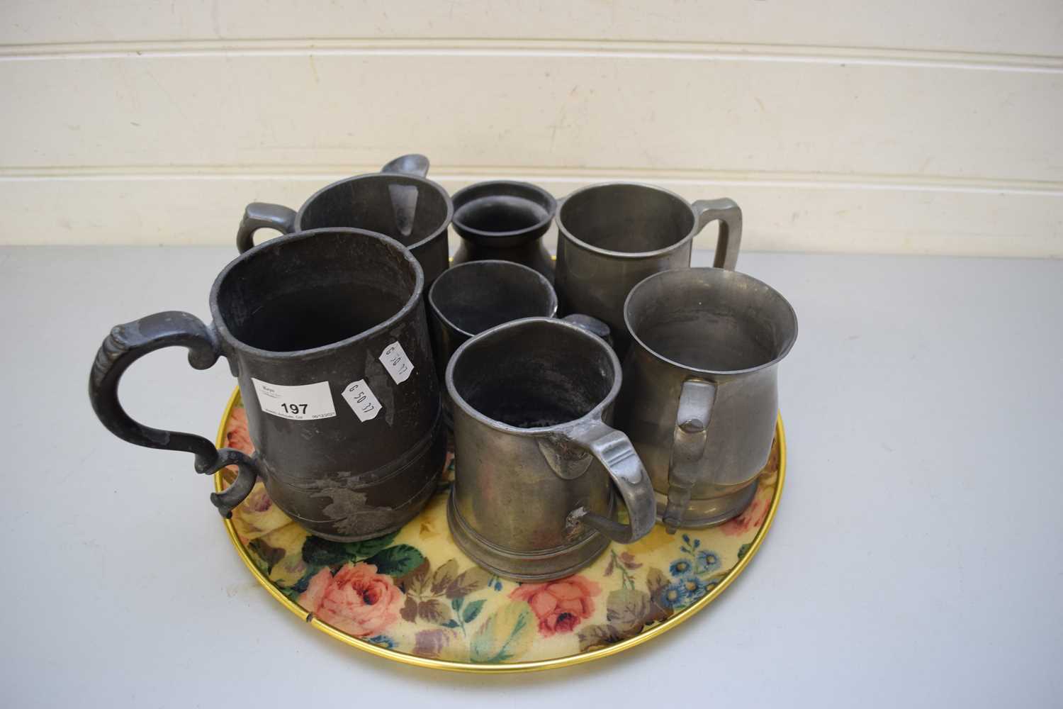 COLLECTION VARIOUS PEWTER TANKARDS AND JUGS