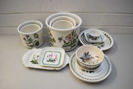 QUANTITY OF PORTMEIRION BOTANIC GARDEN WARES TO INCLUDE RANGE OF JARDINIERES, BOWLS, ETC