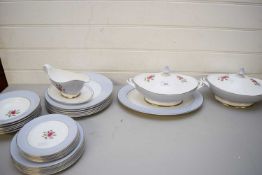 QUANTITY OF ROYAL DOULTON CHATEAU ROSE PATTERN TABLE WARES