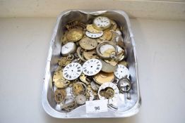 BOX VARIOUS WATCH AND POCKET WATCH MOVEMENTS AND OTHER PARTS