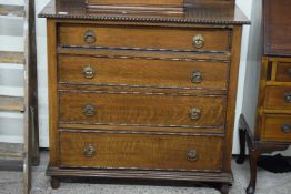 EARLY 20TH CENTURY OAK FOUR DRAWER CHEST, 97CM WIDE