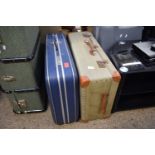 TWO VINTAGE SUITCASES