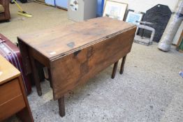 19TH CENTURY OAK DROP LEAF DINING TABLE, 121CM WIDE