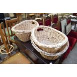 MIXED LOT THREE WICKER BASKETS