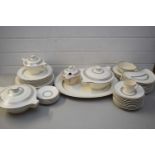 GOOD QUANTITY WEDGWOOD MOONSTONE PATTERN TABLE WARES TO INCLUDE COVERED VEGETABLE DISHES, LARGE MEAT