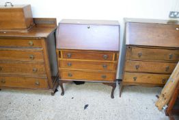 EARLY 20TH CENTURY MAHOGANY THREE DRAWER BUREAU