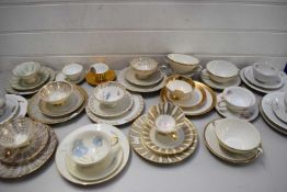 LARGE COLLECTION VARIOUS 20TH CENTURY TEA CUP TRIOS AND OTHERS, MAINLY BAVARIAN MANUFACTURE