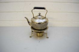 SMALL SILVER PLATED SPIRIT KETTLE AND STAND