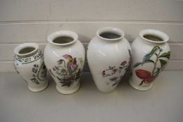 PORTMEIRION POMONA VASE, TWO PORTMEIRION BOTANIC GARDEN VASES AND ONE OTHER (4)